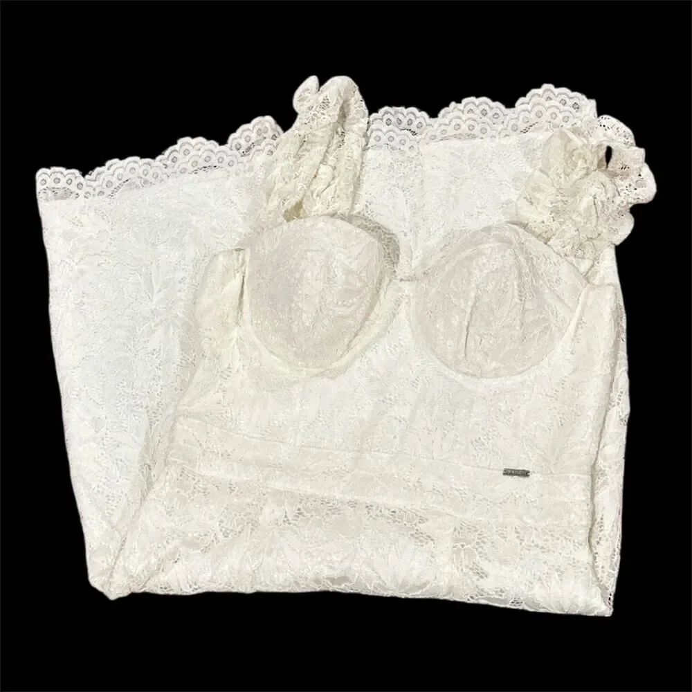 NWT Guess Small Women's White Christel Lace Bodycon Mini Dress‎ MSRP $148